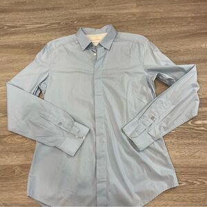 DIESEL Light Blue Slim Fit Casual Dress Shirt sz L